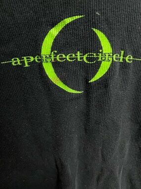 A Perfect Circle Black Tee with Neon Green Logo